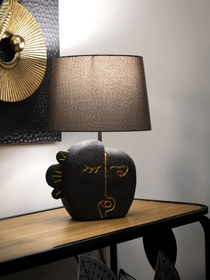 Lampada da Tavolo Tribale - Design Unico e Raffinato - Ø 27,5 cm x 39,5 cm - Image 5