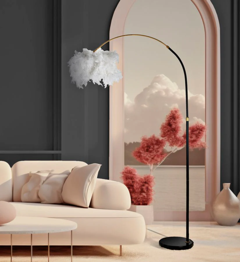 Lampada da Terra Arc Plur con Paralume Elegante 100x150-180 cm - Image 6
