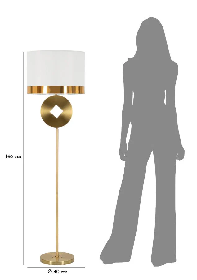 Lampada da Terra Eleganza Coin Ø 40x151 cm - Image 6