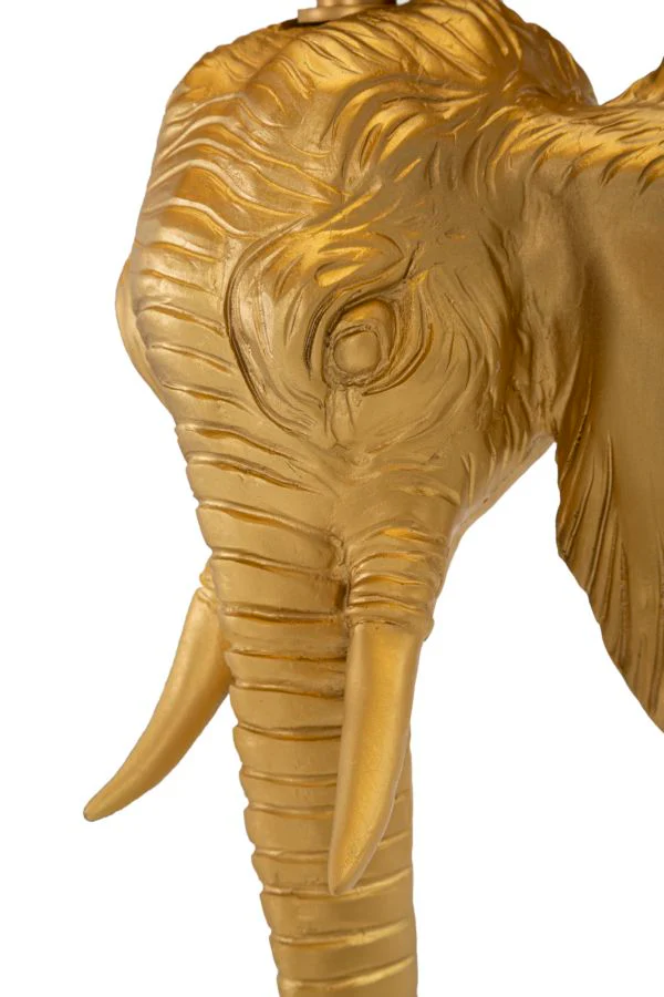 Lampada da Terra Elefante in Metallo e Tessuto - Design Unico Ø 37x164 cm - Image 4