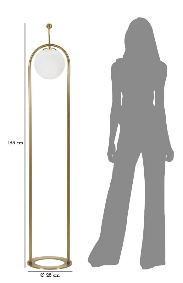 Lampada da terra elegante Glamour Arc ø 28x168 - Image 6
