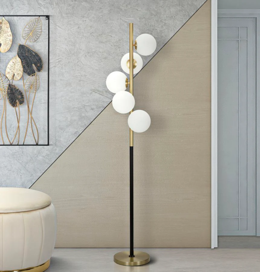 Lampada da Terra Glamour Nero Ø 30x160 cm - Image 7