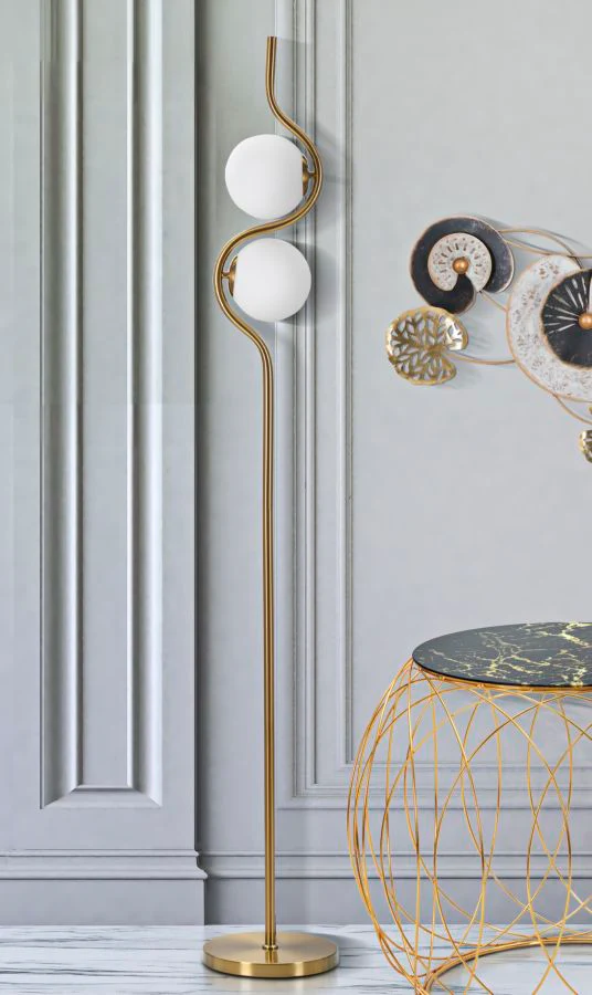 Lampada da terra Glamy S - Eleganza e modernità in due luci 25x168 cm - Image 5