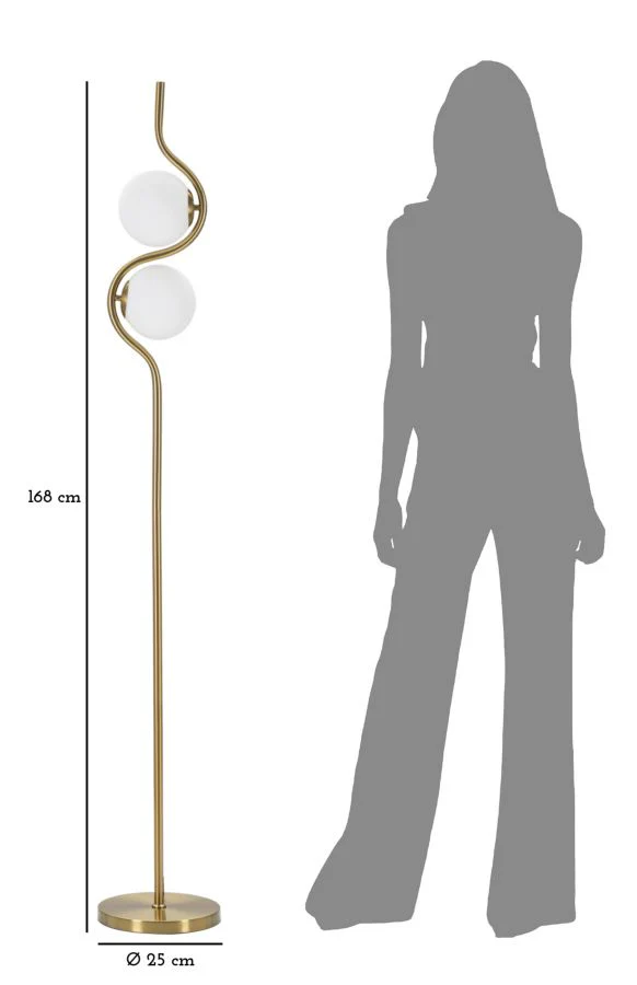 Lampada da terra Glamy S - Eleganza e modernità in due luci 25x168 cm - Image 6