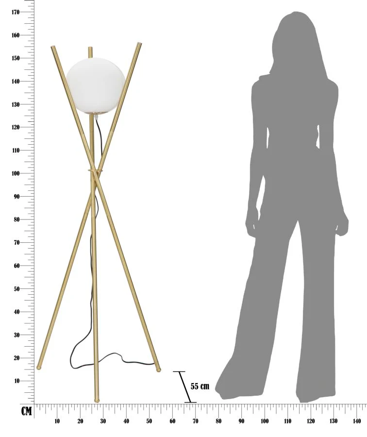 Lampada da Terra Elegante Glamy Ø 55x155 cm - Image 8