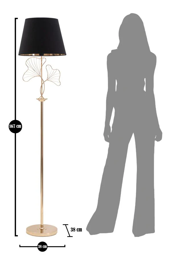 Lampada da Terra Eleganza Naturale Ø 38x167 cm - Image 6