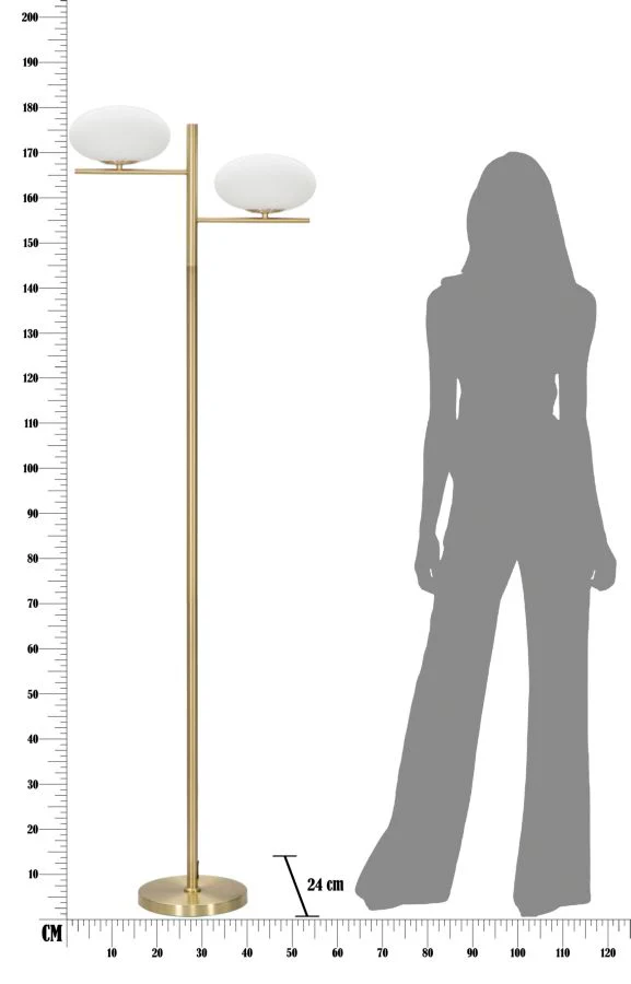 Lampada da Terra Glamour Oval 51x24x180 cm - Image 6