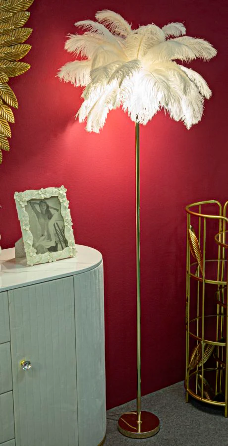 Lampada da Terra Eleganza Bianca Ø 55 x 160 cm - Image 4