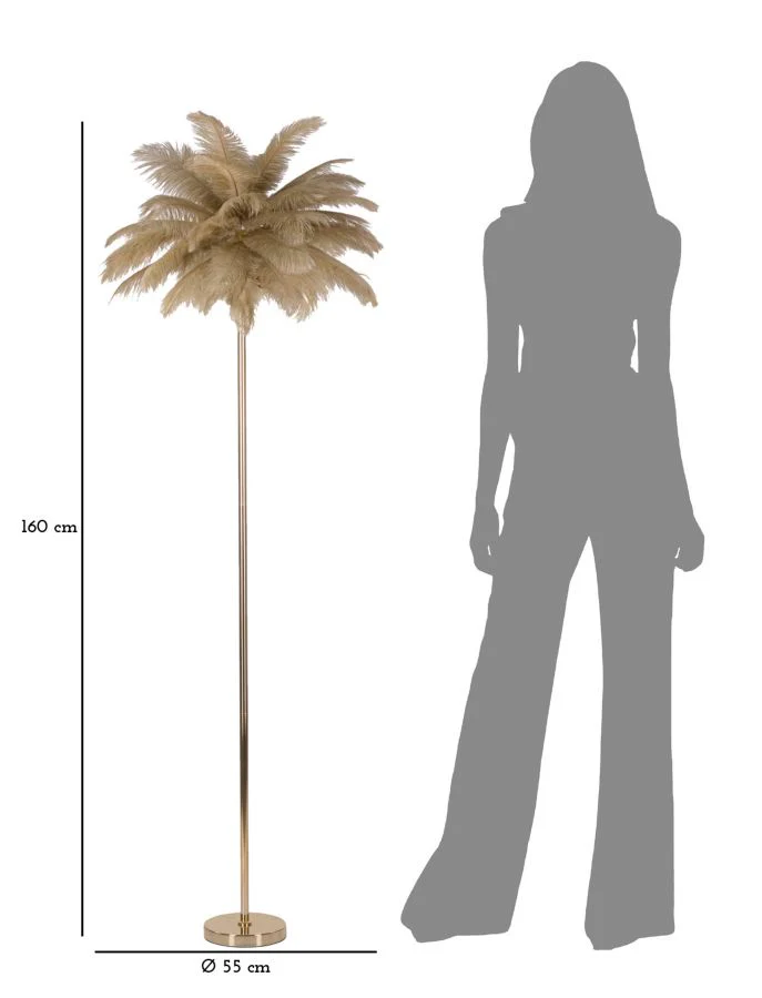 Lampada da terra Palm Cammello - Design Elegante e Illuminazione Versatile - Image 7