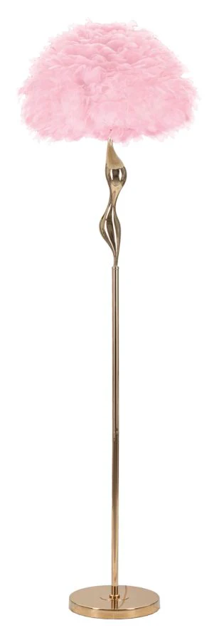 Lampada da terra snella in rosa cm ø 50x165