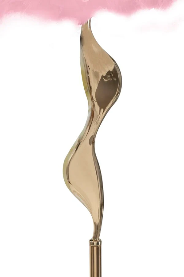 Lampada da terra snella in rosa cm ø 50x165 - Image 3
