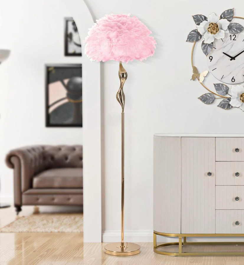 Lampada da terra snella in rosa cm ø 50x165 - Image 6