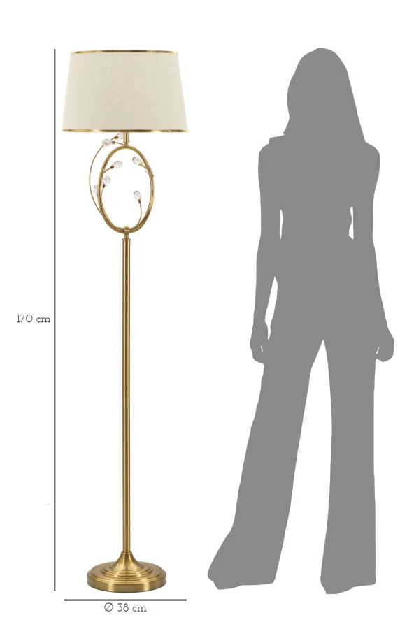 Lampada da terra elegante Versailles cm ø 38x170 - Image 6