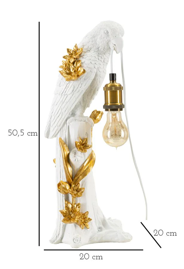 Lampada decorativa a forma di pappagallo 20x20x50,5 cm - Image 9