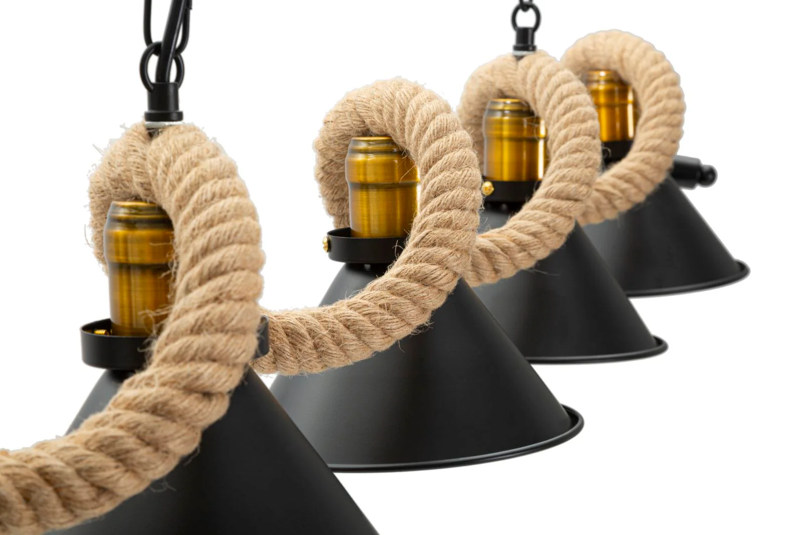 Lampadario Moderno Cup/Rope con 5 Luci 130x20x80 cm - Image 2