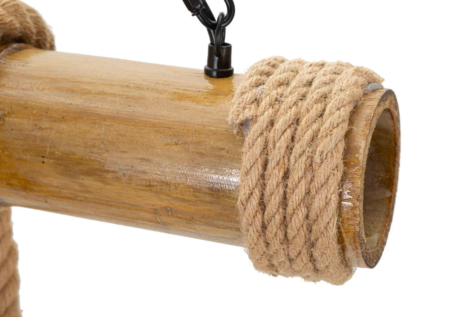 Lampadario in Bamboo e Corda Elegante 80x15x120 cm - Image 5