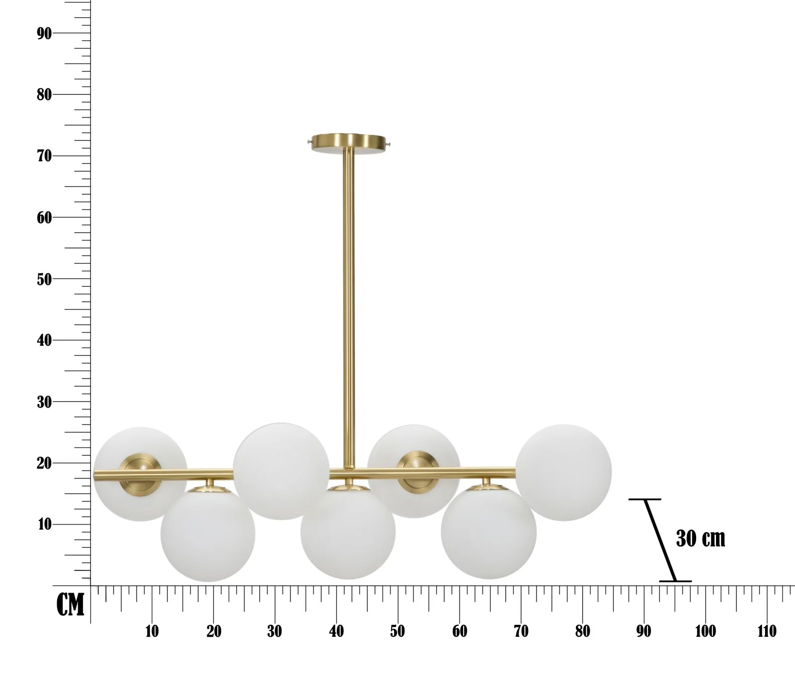 Lampadario Glamy 7 luci elegante 81x30x74 cm - Image 6