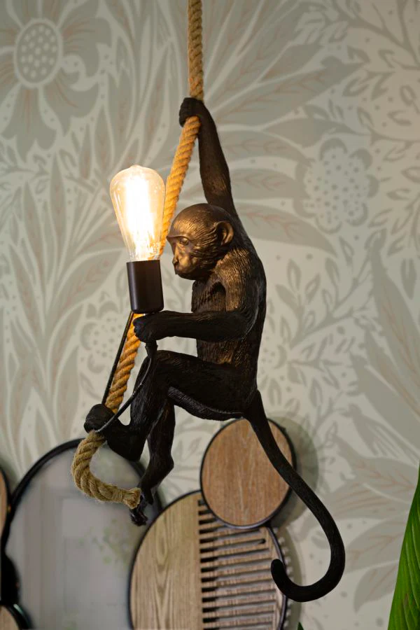 Lampadario Scimmia Nera Ø 27x32x60 cm - Image 6
