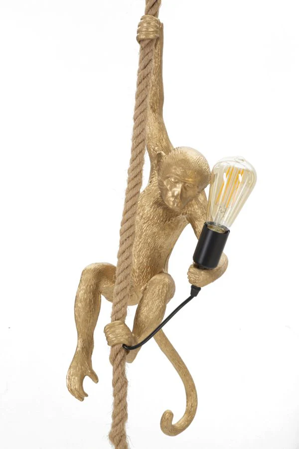 Lampadario Scimmia Oro 27x32x60 cm - Image 2