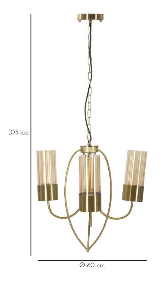 Lampadario Versailles 3 Luci Elegantemente Decorato Ø 60x103 cm - Image 7