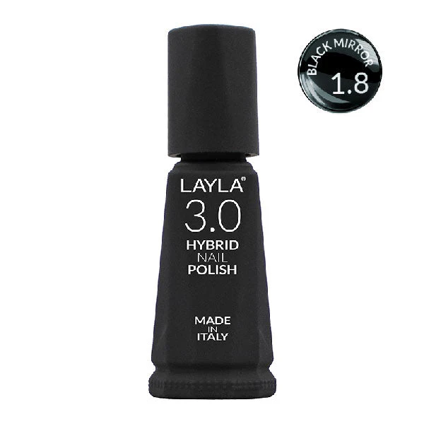 LAYLA 3.0 HYBRID NAIL POLISH BLACK MIRROR 1.8