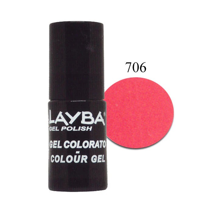 LAYLA LAYBA SMALTO SEMIPERMANENTE GEL POLISH DARK PINK FLUO 706