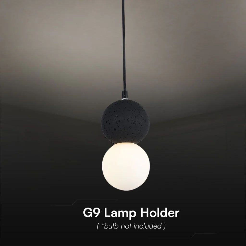Lampadario a Sfere LED con Attacco G9 – Nero/Bianco - Image 3