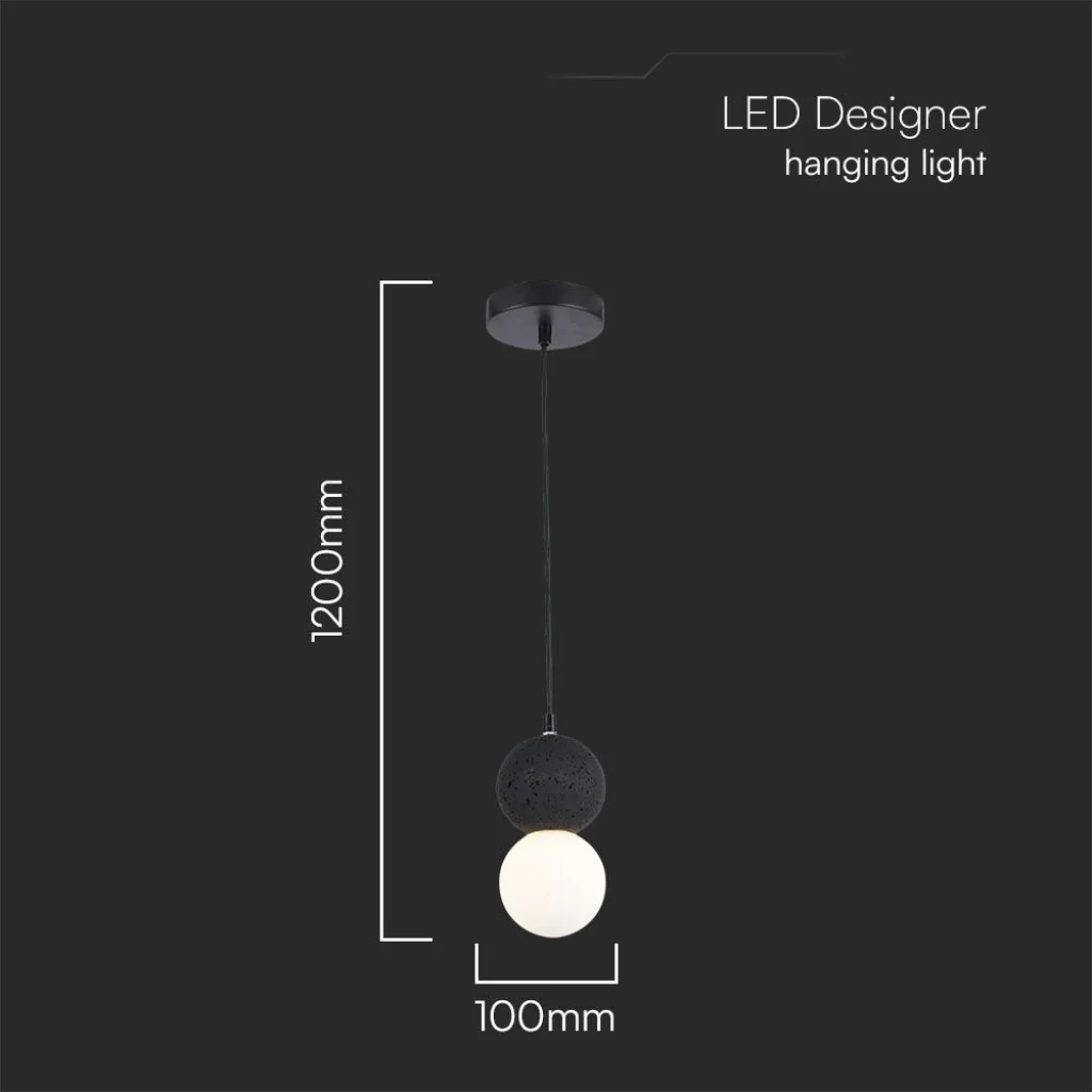 Lampadario a Sfere LED con Attacco G9 – Nero/Bianco - Image 4