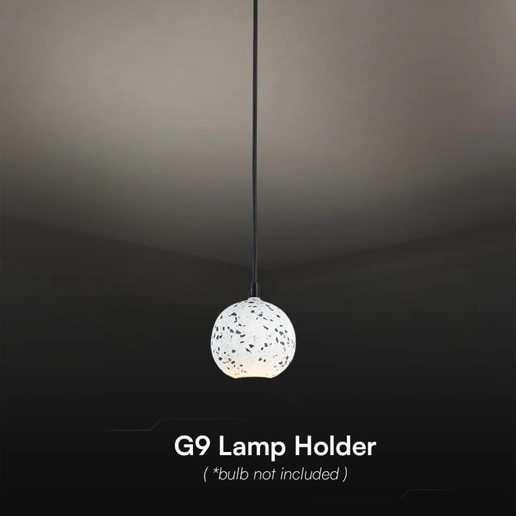 Lampada a Sospensione LED con Attacco G9 – Marmo, Nero - Image 3