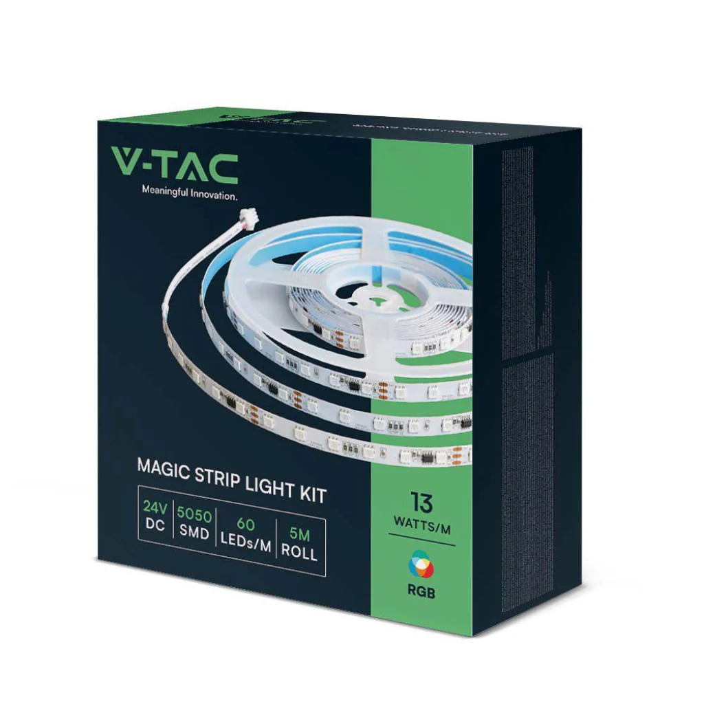 V-Tac Kit Strip LED RGB 5m 13W/m IP65 Magic Home + Telecomando - Image 8