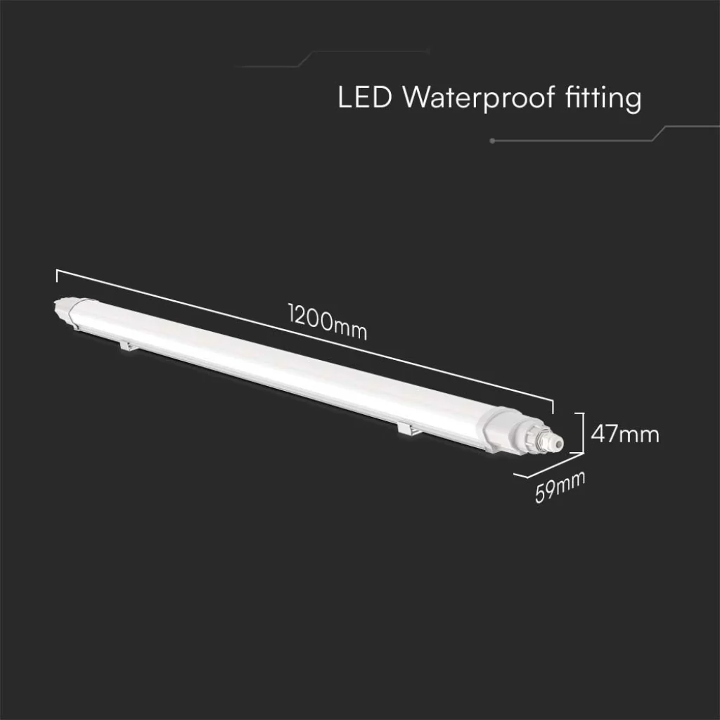 V-Tac Plafoniera LED 36W 120cm IP65 4000K Collegabile Serie L - Image 8