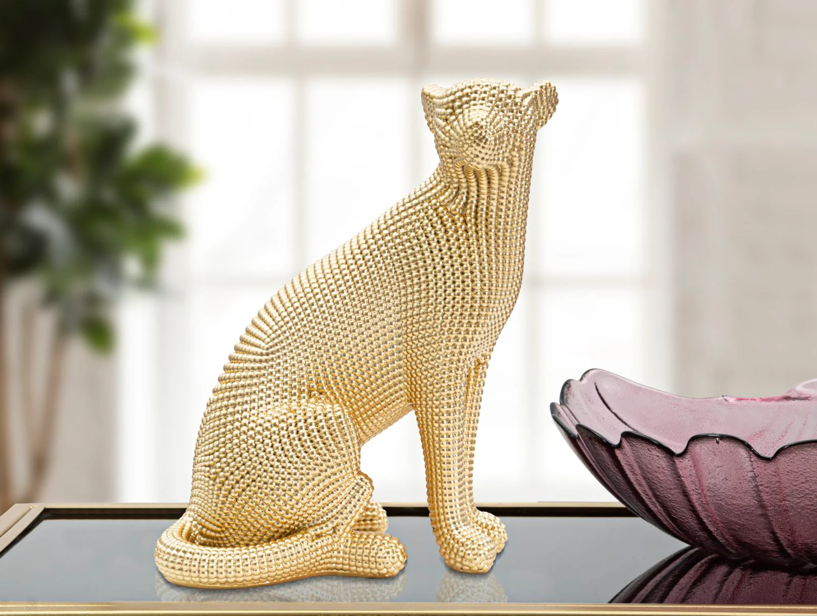 Statuetta Leopardo Dorato 23x15,5x29 cm - Image 6