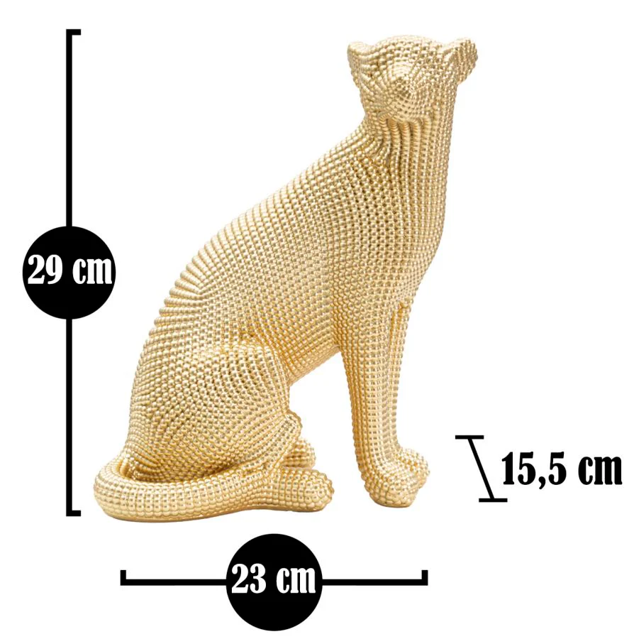 Statuetta Leopardo Dorato 23x15,5x29 cm - Image 7