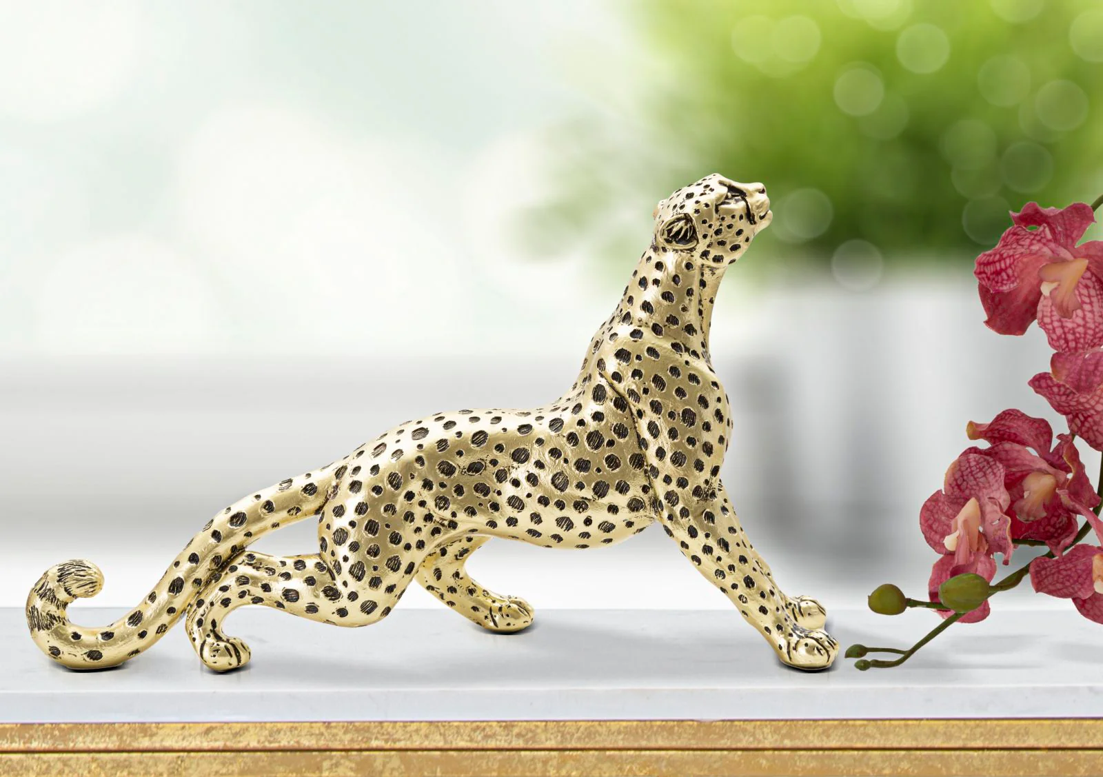 Statua di Leopardo Elegante Seduta 33x7,7x19,5 cm - Image 5
