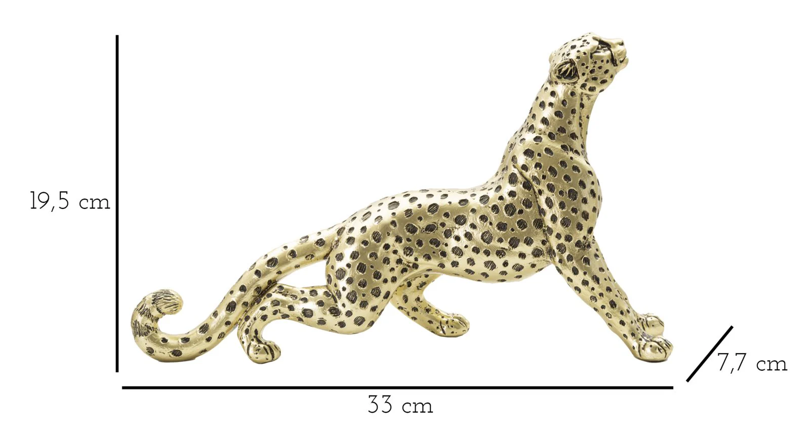 Statua di Leopardo Elegante Seduta 33x7,7x19,5 cm - Image 6
