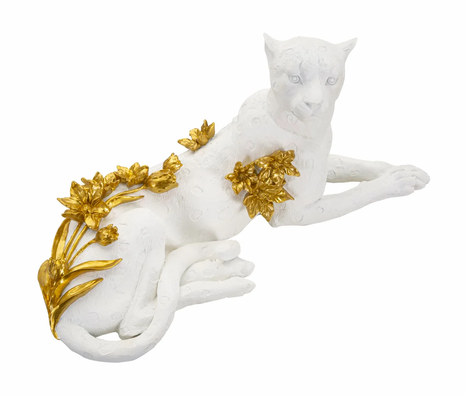 Leopardo Elegante Bianco e Oro 53x21,5x24 cm - Image 3