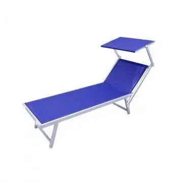 Lettino Jesolo Blu: Alluminio Resistente, cm 183/189x61x38 - Image 2