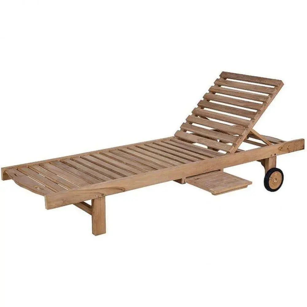Lettino lidia in teak Massiccio 208x65x35cm - Image 3