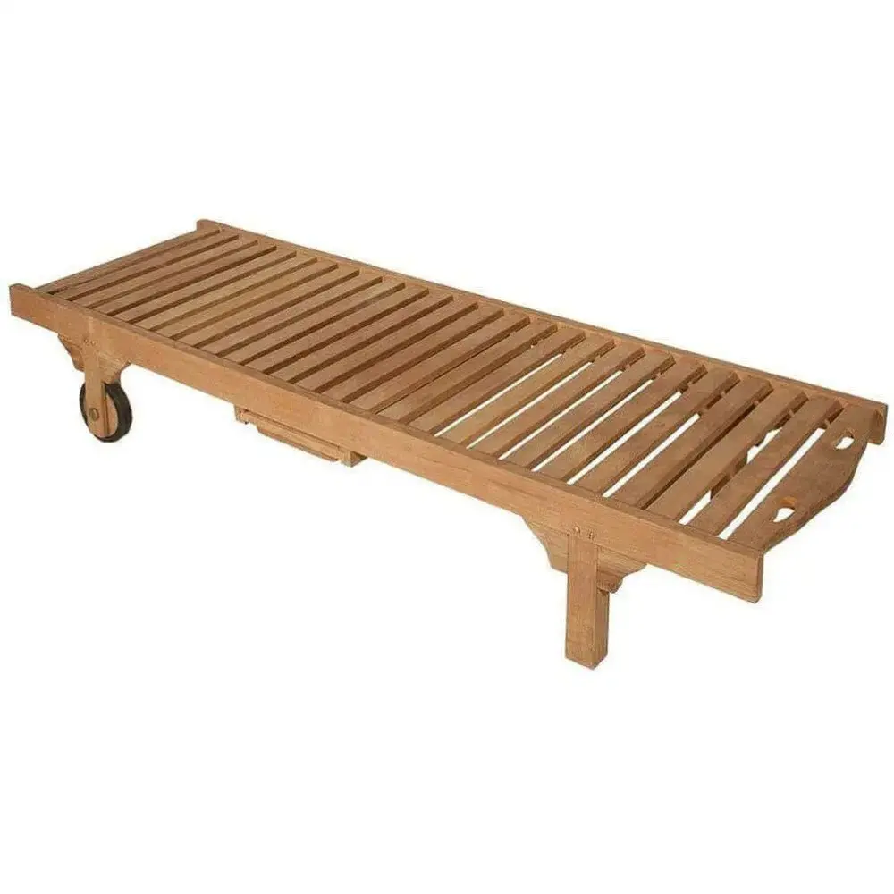 Lettino lidia in teak Massiccio 208x65x35cm - Image 4