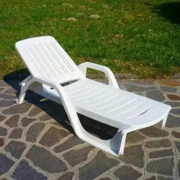 Lettino Zanzibar - Bianco, 190x71x46 cm - Image 3
