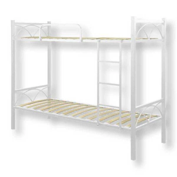 Letto a castello wind 80x190 cm metallo bianco con rete