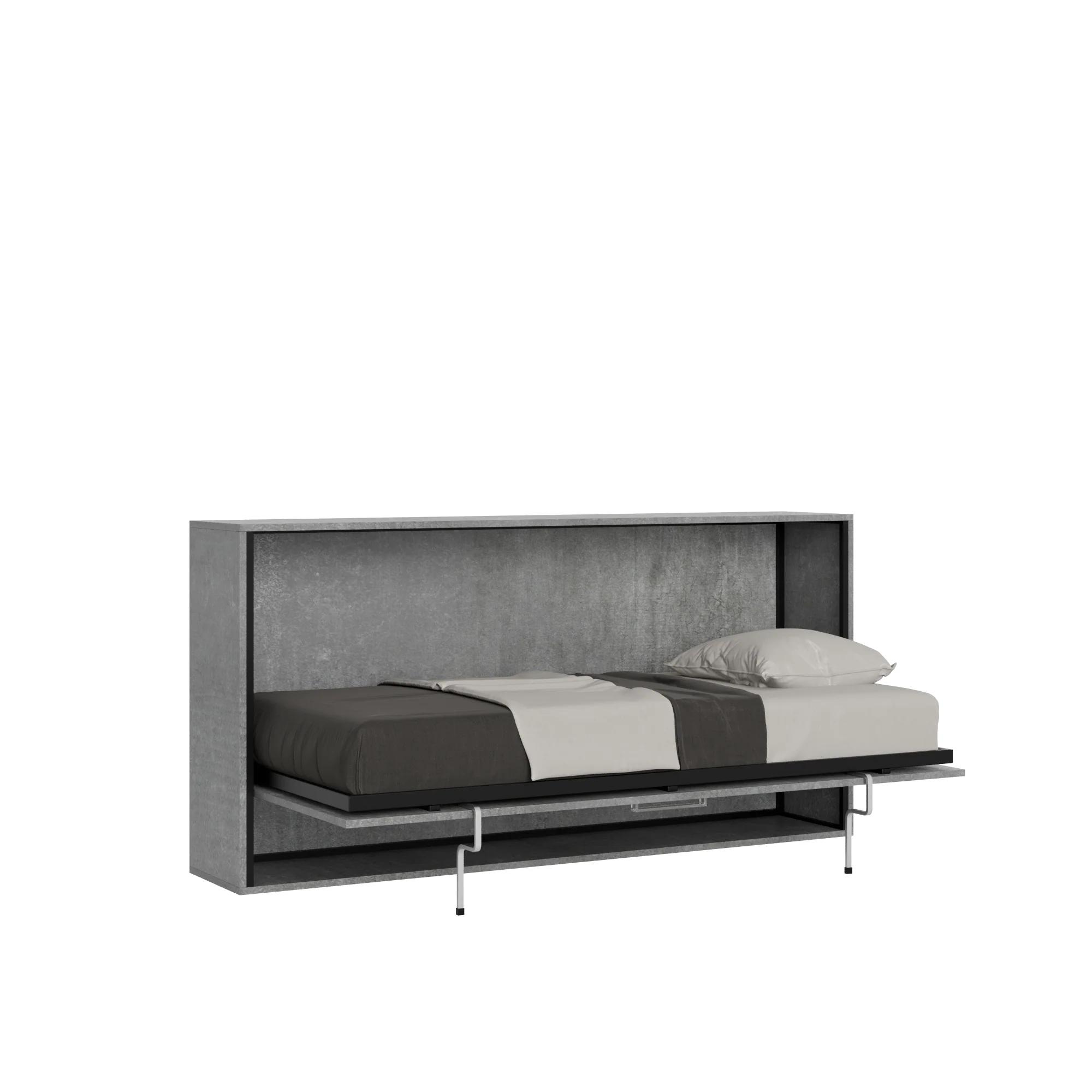 Letto a scomparsa singolo orizzontale Kando con materasso - Image 15