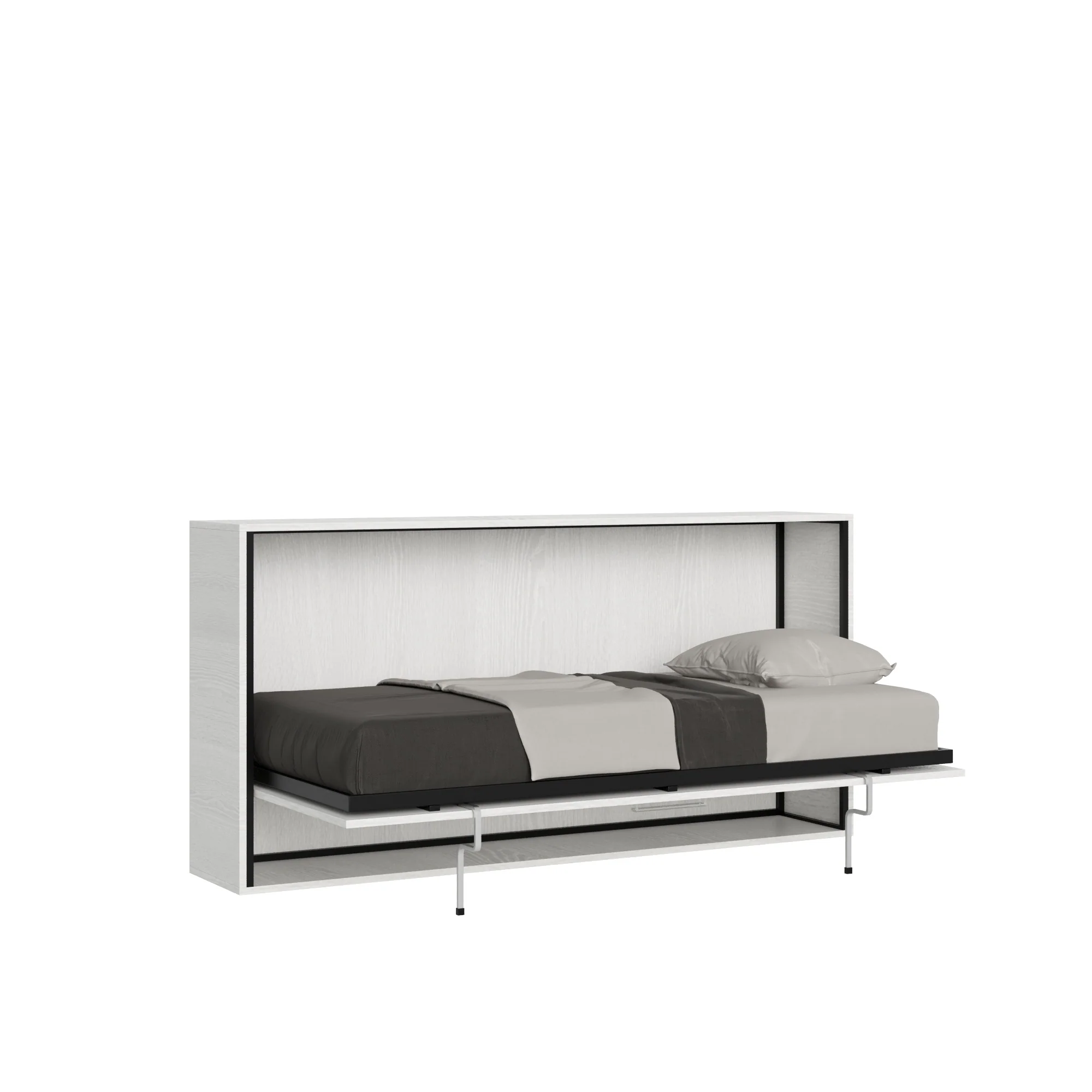 Letto a scomparsa singolo orizzontale Kando con materasso - Image 5