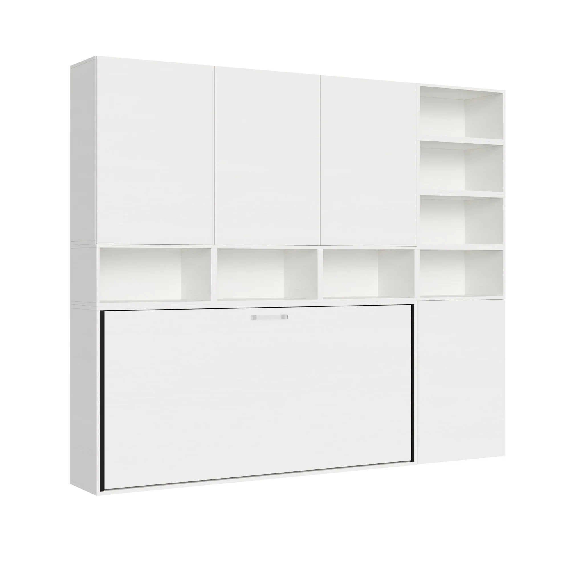 Letto a scomparsa singolo orizzontale Kando con materasso e composizioni disponibili - Image 37