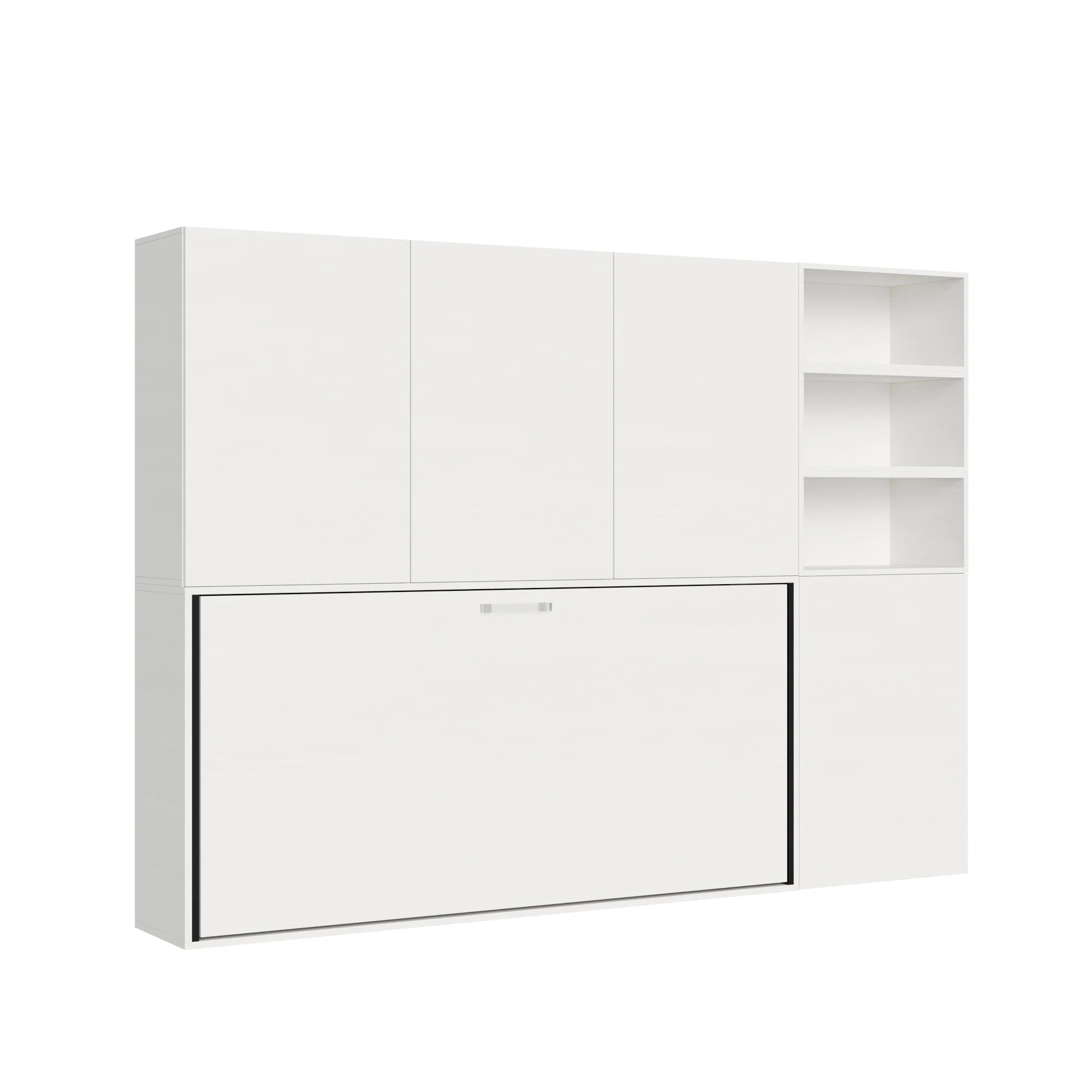 Letto a scomparsa singolo orizzontale Kando con materasso e composizioni disponibili - Image 45