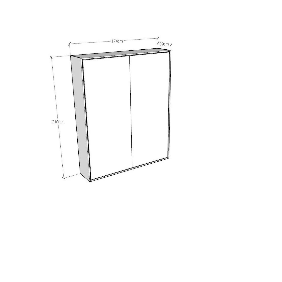 Letto matrimoniale a scomparsa 160 verticale Kentaro con colonna e pensili - Image 4