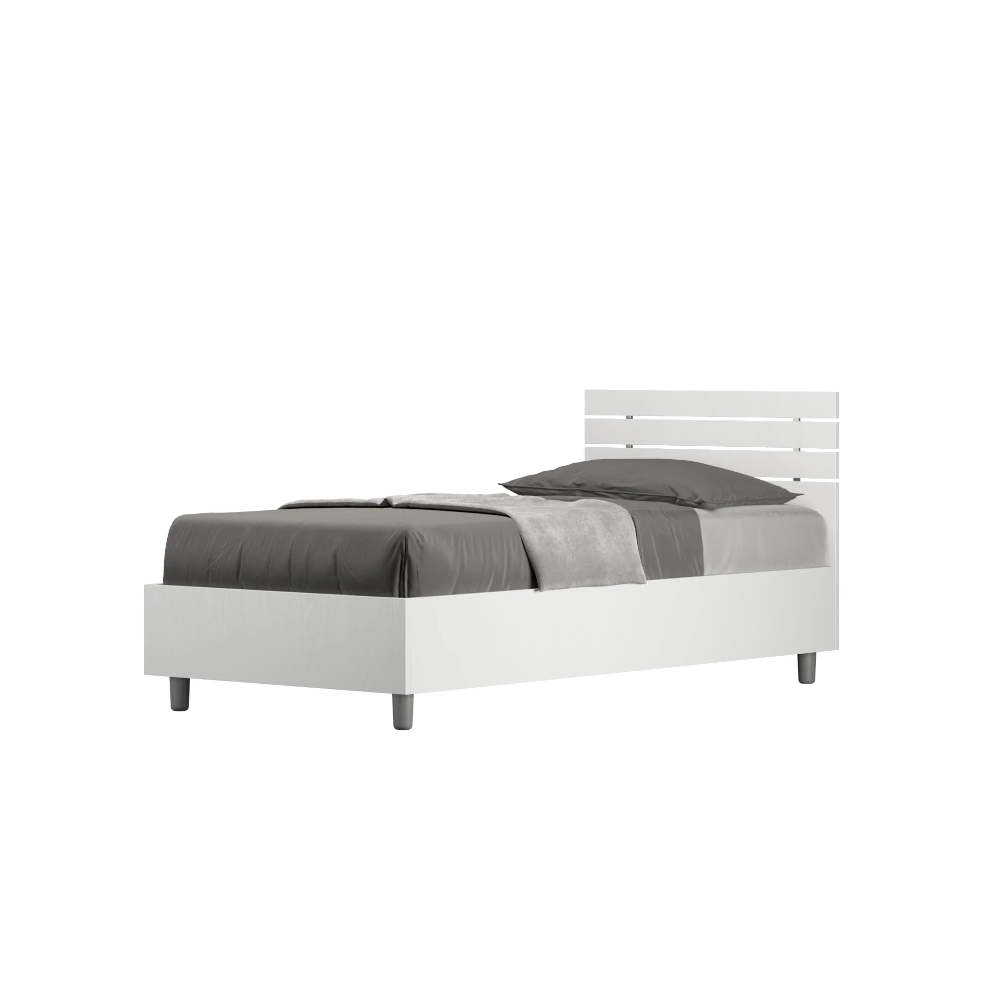 Letto singolo 80x200 testata dritta con doghe Ankel