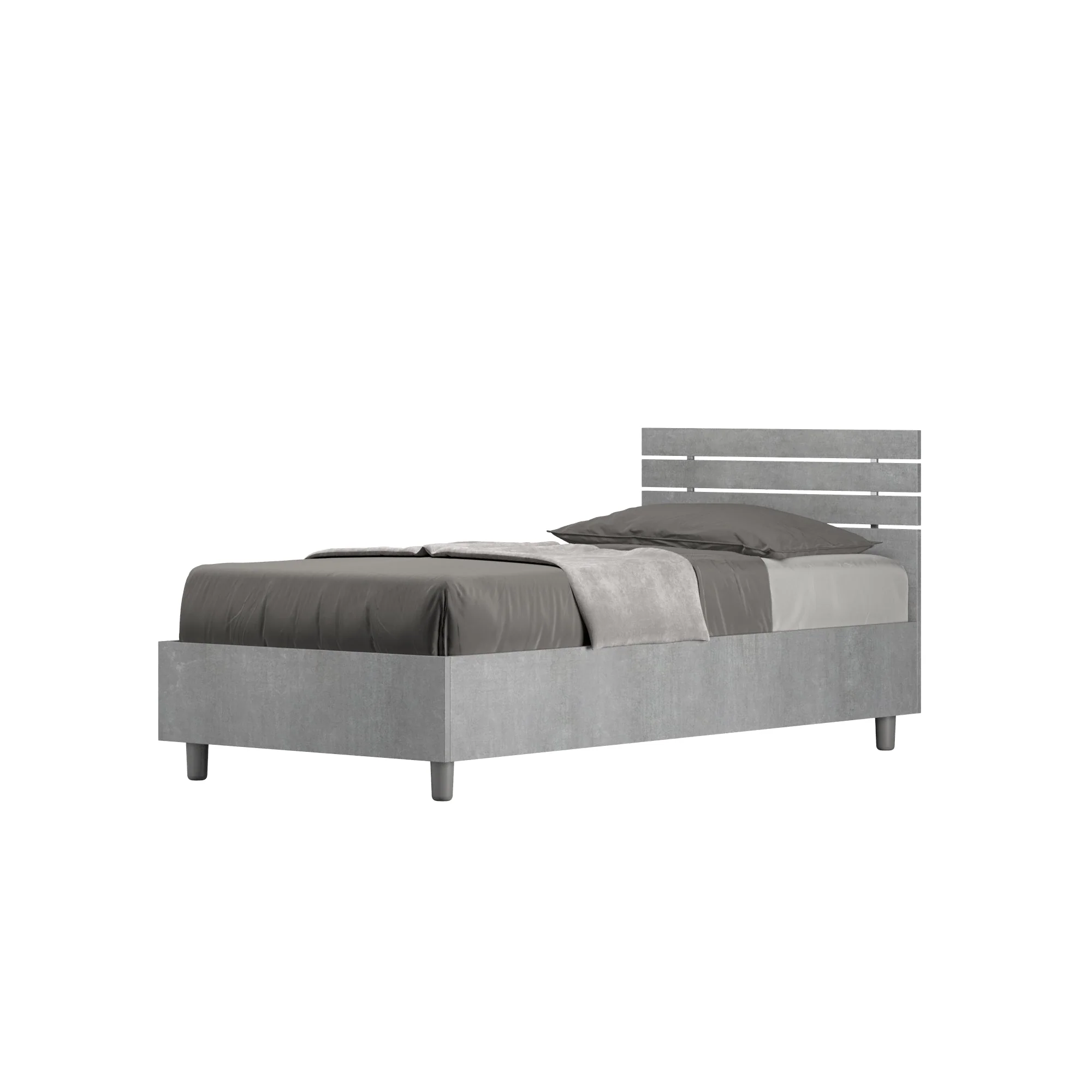Letto singolo 80x200 testata dritta con doghe Ankel - Image 13