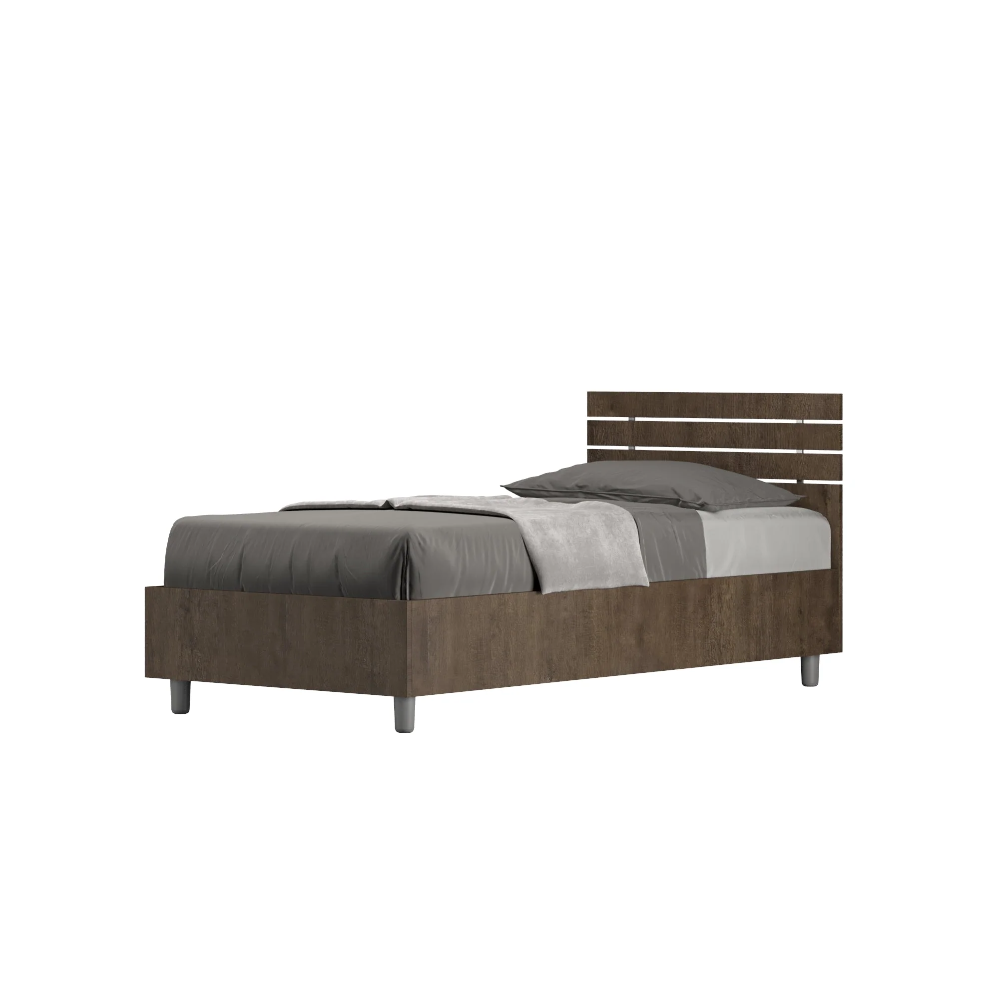 Letto singolo 80x200 testata dritta con doghe Ankel - Image 5
