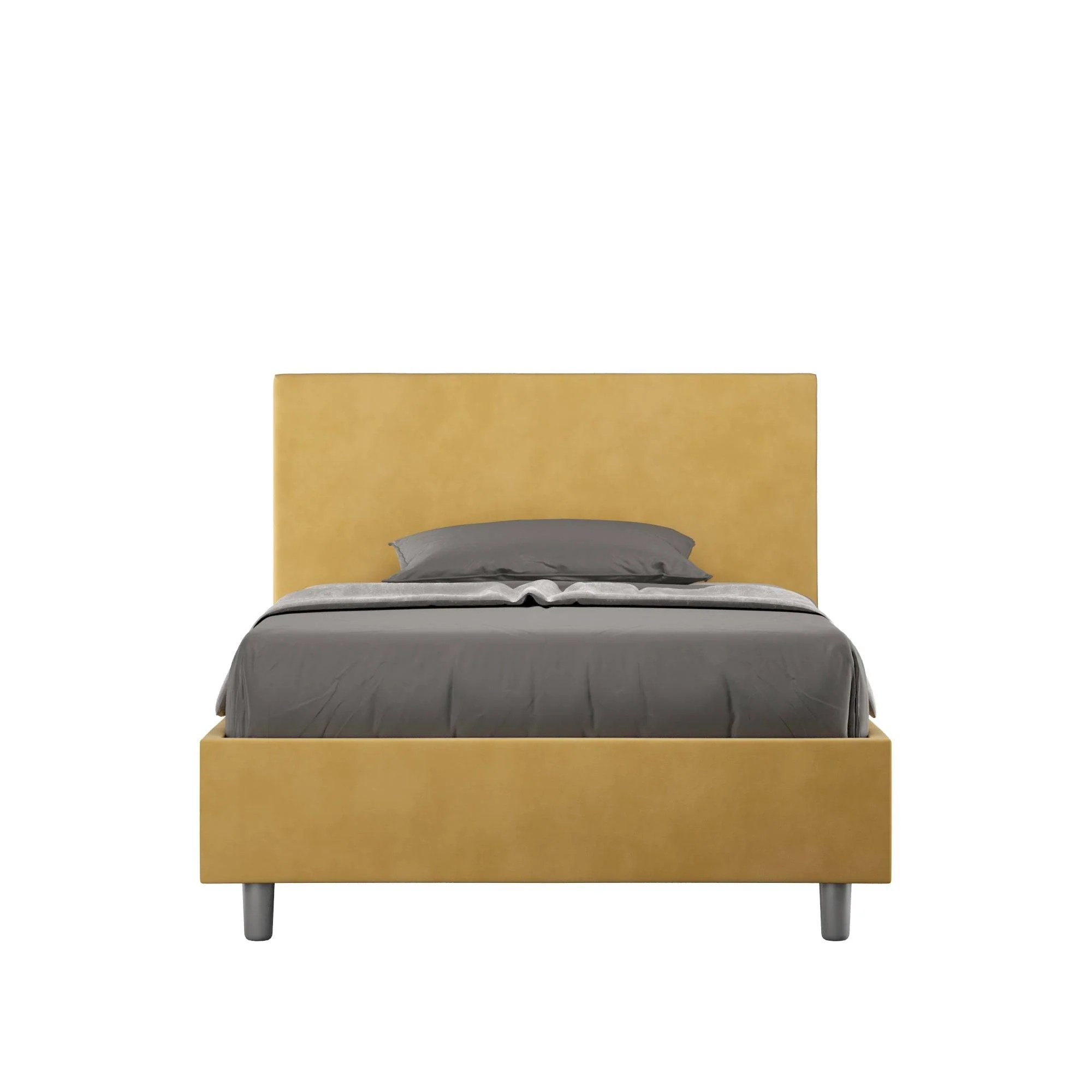 Letto singolo contenitore imbottito 100x190 microfibra Adele - Image 15